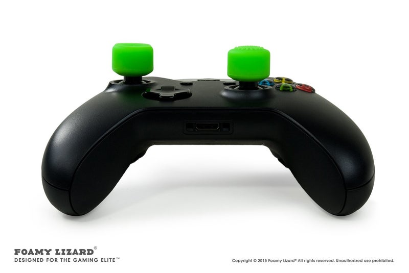 Foamy Lizard AceShot Thumb Grips (8pc) for Xbox One (Series X, S) & Steamdeck by Foamy Lizard â€“ Sweat Free 100% Silicone Precision Raised Antislip Rubber Analog Stick Grips for Xbox One Controller (8 Grips) Green - Image 2
